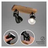 Strahler Briloner  Abbo Deckenlampe Spot Schwenkbar Holz...