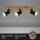 Strahler Briloner Holz Schwarz Metall 3 flammig Spot Deckenlampe Deckenleuchte