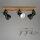 Strahler Briloner Holz Schwarz Metall 3 flammig Spot Deckenlampe Deckenleuchte