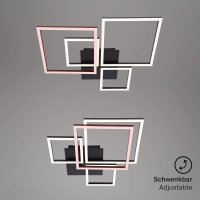 Deckenleuchte Briloner LED 48W Frame stufen dimmbar schwarz