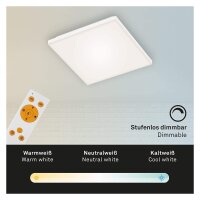 LED Deckenleuchte Frameless, Weiß, 12 Watt, dimmbar, CCT einstellbar – Briloner