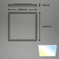 Deckenlampe Briloner Slim Fernbedienung Panel 22W warm-kaltweiß