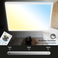 LED Deckenlampe Panel Slim, Weiß, 22 Watt, 3000lm, mit Fernbedienung, IP20 – Briloner