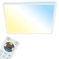 LED Deckenleuchte Slim, Weiß, 22 Watt, mit Fernbedienung, IP20, 42 x 42 x 2,9 cm – Briloner