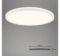 LED Deckenleuchte Slim, Weiß, 30 Watt, Ø 48 cm – Briloner