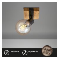 Briloner  Wood Basic Wandlampe 1-flammig Spot Schwenkbar...