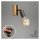 B-Kartonage Briloner  Wood Basic Wandlampe 1-flammig Spot Schwenkbar Strahler Holz Gunmetal