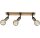 Deckenleuchte Briloner Wood Basic Deckenlampe 3-flammig Spot Schwenkbar Strahler Holz Gunmetal