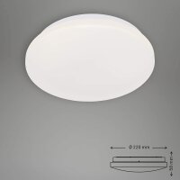 LED Deckenleuchte Splash, Weiß, 10 Watt, IP44, Ø 22 cm – Briloner
