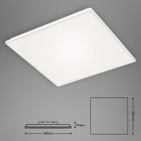 Deckenleuchte Briloner Panel rahmenlos 60x60cm LED 38W Deckenlampe