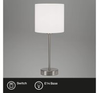 Briloner  Fabric Tischlampe Kabelschalter Stoffleuchte...