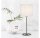 Briloner  Fabric Tischlampe Kabelschalter Stoffleuchte 38,5cm Weiß