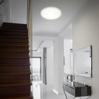 LED Deckenlampe Panel, weiß, 22 Watt, 2700K, CCT einstellbar, mit Fernbedienung – Briloner