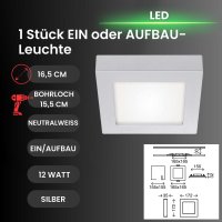 Aufbauleuchte Briloner Einbauleuchte LED Sky 2 in 1...