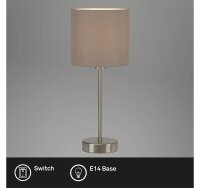 Briloner  Fabric Tischlampe Kabelschalter Stoffleuchte...