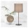 Briloner  Fabric Tischlampe Kabelschalter Stoffleuchte 38,5cm Taupe