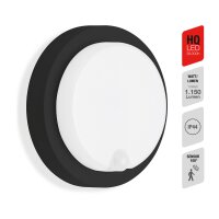 Akku-Sensorleuchte Außenleuchte, Schwarz, 12 Watt,...