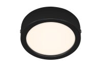 LED Deckenlampe, schwarz, 7 Watt, 700lm, Neutralweiß, Ø 12 cm – Briloner