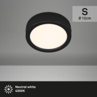 LED Deckenleuchte, schwarz, 7 Watt, Ø 12 cm...