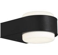 Briloner Hanau LED Außenwandleuchte 6,5W Up & Down IP44 Rund Schwarz