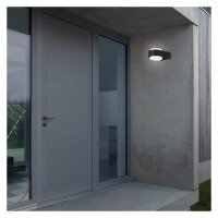 Briloner Hanau LED Außenwandleuchte 6,5W Up & Down IP44 Rund Schwarz