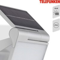 Außenleuchte Telefunken Solar LED mit Bewegungsmelder Silber Wandlampe Außenlampe