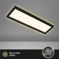 B-Kartonage Deckenleuchte Briloner LED Panel Deckenlampe schwarz