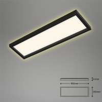 B-Kartonage Deckenleuchte Briloner LED Panel Deckenlampe schwarz