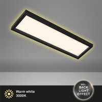 LED Deckenlampe Panel, Schwarz, 22 Watt, 3000K,...