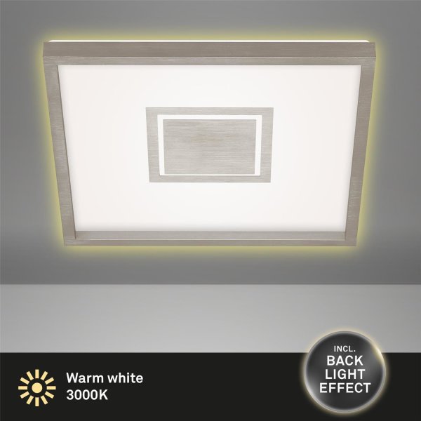 Deckenlampe Briloner LED Panel 22W Backlight Deckenleuchte warmweiß