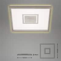 Deckenlampe Briloner LED Panel 22W Backlight Deckenleuchte warmweiß