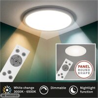 Briloner  Piatto LED Deckenlampe 24W Panel Fernbedienung...