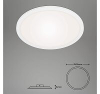 Briloner  Piatto LED Deckenlampe 24W Panel Fernbedienung Dimmbar Rund Weiß