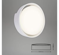 Briloner  Genua LED Außenlampe 18W IP44 Wandleuchte Rund Weiß