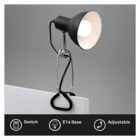 Briloner  Fix Klemmlampe E14 Schwenkbar Kabelschalter...