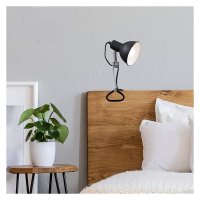 Briloner  Fix Klemmlampe E14 Schwenkbar Kabelschalter Schwarz