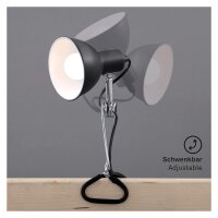 Klemmleuchte Fix, Schwarz, 8 Watt (exkl.), schwenkbar, 13 x 30,5 cm – Briloner