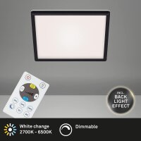 Briloner Slim LED Panel 29,3x29,3cm Schwarz, dimmbar mit...