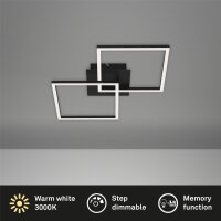 Briloner Frame LED Deckenleuchte Schwarz – dimmbar,...