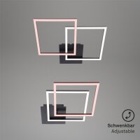 Briloner Frame LED Deckenleuchte Schwarz – dimmbar, schwenkbar, 24 W, 1.800 lm, 3.000 K