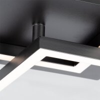 Briloner Frame LED Deckenleuchte Schwarz – dimmbar, schwenkbar, 24 W, 1.800 lm, 3.000 K