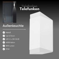 Telefunken LED Außenwandleuchte 2x GU10 IP44...