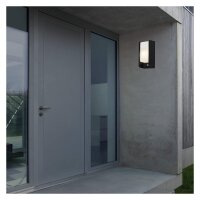 Briloner  E27 Sensor Außenlampe IP44 Eckig Schwarz