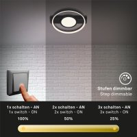 Deckenleuchte Briloner LED über Schalter dimmbar...