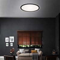 B-Kartonage Deckenleuchte Briloner Slim LED Schwarz Deckenlampe