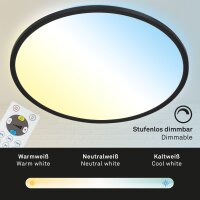 Deckenleuchte Briloner Slim LED Schwarz Deckenlampe