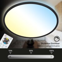 Deckenleuchte Briloner Slim LED Schwarz Deckenlampe