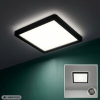 Briloner Slim LED Panel 19x19cm Schwarz mit Backlight...