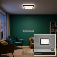 Briloner Slim LED Panel 19x19cm Schwarz mit Backlight...