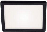 Briloner Slim LED Panel 19x19cm Schwarz mit Backlight Effekt, 12W 4000K